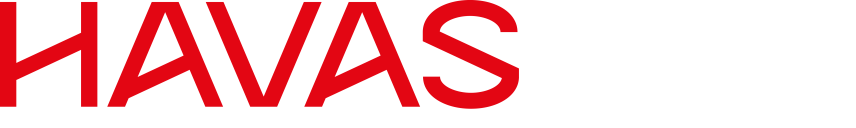 Logo Havas Media Primary Lockup Red+White